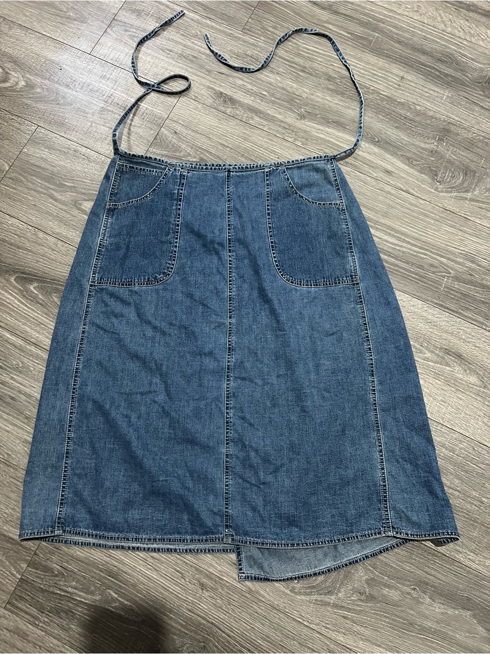 Vintage GAP Denim Skirt Y2K Comfy Boho Denim Wrap Skirt Western Cowgirl Size 10